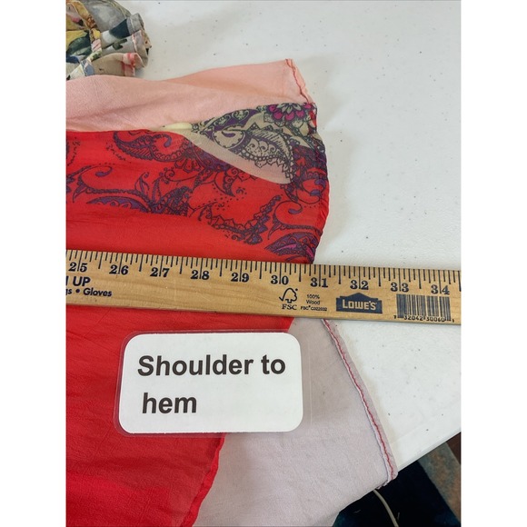 Anthropologie Floreat Women's Sheer Floral Kimono Cardigan Boho butterfly sleeve - Picture 8 of 9